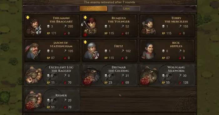 Ah, no, the Battle Brothers are actually making incredibly merciless little mistakes