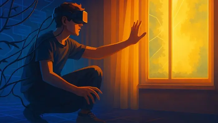 It's rare, but it's a real phenomenon that users feel "confined to virtual reality" after deleting their headset
